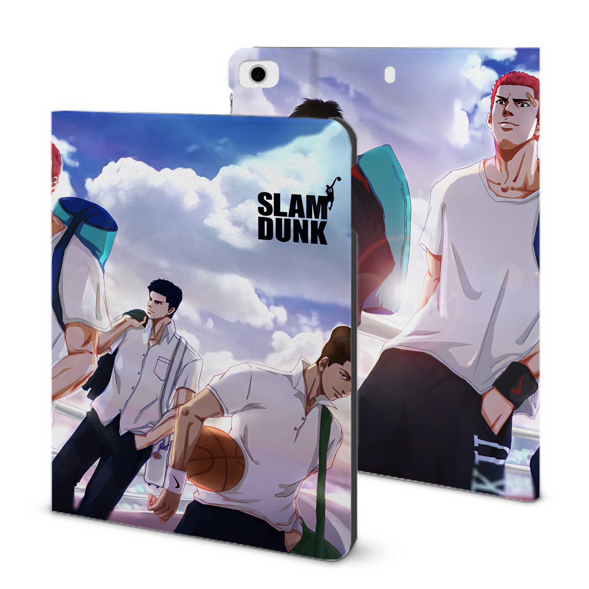 （画像用） SLAM DUNK／スラムダンク IPad ケース ブック型 PUレザー TPU 耐衝撃 軽量 薄型 ペン収納なし 全面保護 IPad 各モデル対応